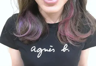 ミディアム カラー ヘアアレンジ 指名支持率NO.1 スタイリストのヘアスタイル