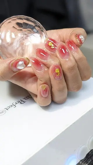 ネイル フラワー ムーンのネイルデザイン