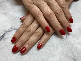 ネイル ネイルリボン 受付スタッフのネイルデザイン