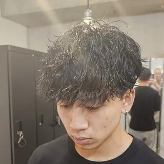 ショート パーマ メンズ MENS HAIR SHOP Good Place&thing所属・安田 大輔のヘアスタイル