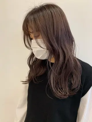 ロング カラー SiiＱbyLuca所属・鈴木 まりやのヘアスタイル