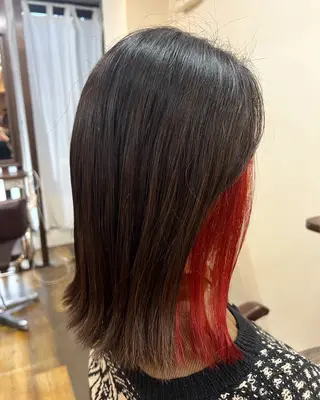 ミディアム カラー 大西 碧海のヘアスタイル