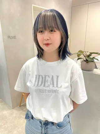 ミディアム Qin share salon 原宿店所属・🫧艶ハイトーン 特化🫧ライヤのヘアスタイル
