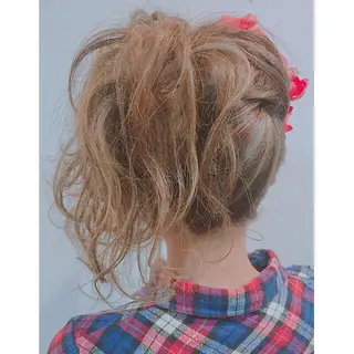 ロング ヘアアレンジ 透明感♡︎♡︎ 佐々木早苗のヘアスタイル