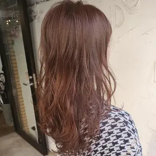 カラー セミロング フリーランス所属・韓国ヘア レイヤー くびれヘアMATSUのヘアスタイル