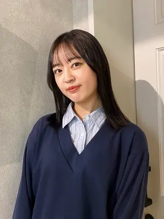 ミディアム カラー 透明感モテスタイル 💞SHIORI💞のヘアスタイル