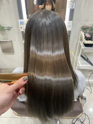 ロング パーマ 美髪×縮毛矯正 水上真由美😘のヘアスタイル