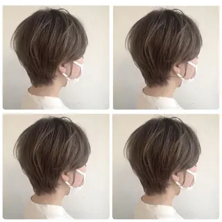 ショート カラー 京都大人女性ショート 徒歩1分/秋山のヘアスタイル
