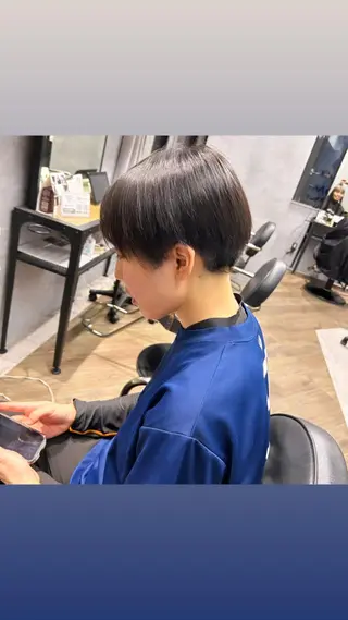 ショート Hui.所属・縮毛矯正・髪質改善 特化 出納 直起のヘアスタイル