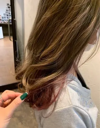 ロング カラー 透明感カラー/ くびれヘア/ユウユのヘアスタイル