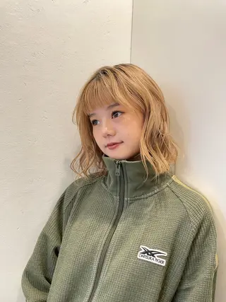 ミディアム パーマ 🐥ボブ/レイヤー 髪質改善/halcaのヘアスタイル