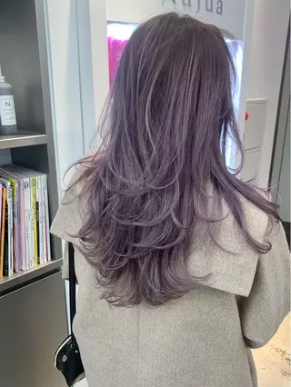 ロング カラー ヘアアレンジ ハイトーン/美髪矯正 🍃大江拓実のヘアスタイル