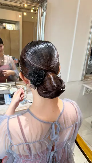 ロング Maho/海外 レイヤー/ハイトーンのヘアスタイル