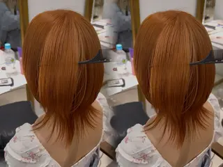 ミディアム カラー ハイトーンカラー 🤍🫧 長井 律のヘアスタイル