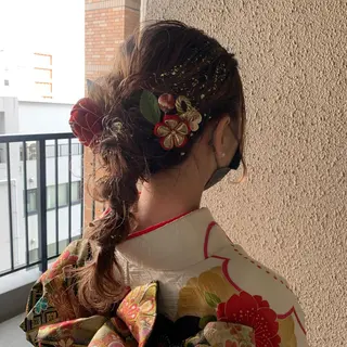 ミディアム ヘアアレンジ chouette/ 根本優希のヘアスタイル