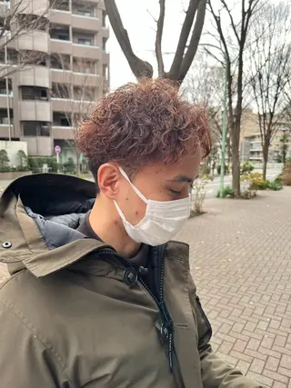 ショート パーマ メンズ 韓国風メンズ/毛流れ ヘアなら須田龍世のヘアスタイル