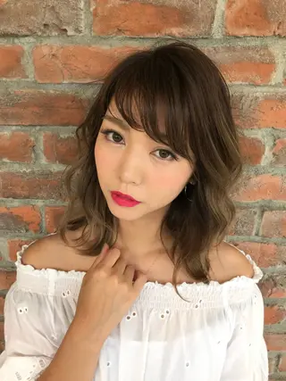 ミディアム カラー hair living Liko池袋東口店【ヘアーリビング　リコ】所属・🌱透明感カラー☘️ TOYO🌱のヘアスタイル