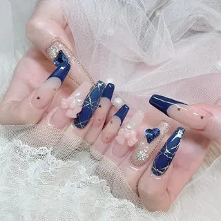 ロング Aila Nail ShinOkubo所属・Aila Nail ShinOkuboのネイルデザイン