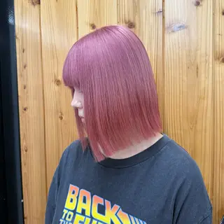 ミディアム カラー Welring hair salon所属・Runa/大人 かわいいハイトーンのヘアスタイル