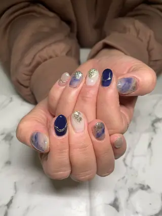 ネイル Mi-roomネイル 耳ツボジュエリーのネイルデザイン