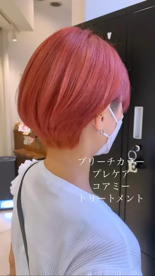 ショート カラー 似合わせカラー/艶 髪質改善/ヨシザキのヘアスタイル