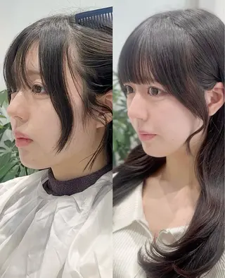 ミディアム カラー 短めショートカット カットモデルのヘアスタイル