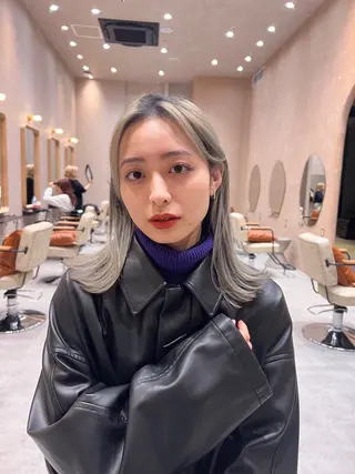 ミディアム カラー 透明感/ベージュ /kazui🐈のヘアスタイル