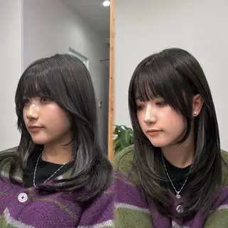 セミロング Anela所属・山中 友詩のヘアスタイル