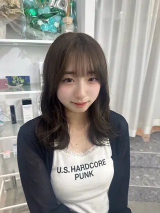 ミディアム カラー 🪞個室サロン/韓国 艶髪/keito🪞のヘアスタイル