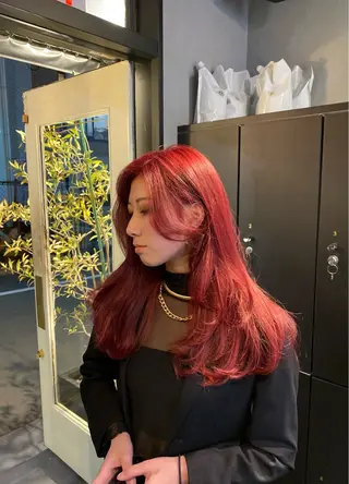 ロング カラー パーマ ヘアアレンジ メンズ キッズ HairSignature所属・ブリーチ指名神戸 No.1美容師RENのヘアスタイル