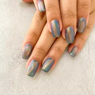 ネイル ゴテゴテ💙ワンホン リオナのネイルデザイン