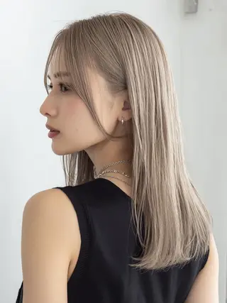 ミディアム カラー ❄️透明感ブリーチ ❄️TOWA市川のヘアスタイル