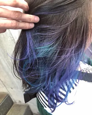 セミロング カラー 原宿サロン代表 デザインカラー伊藤卓のヘアスタイル