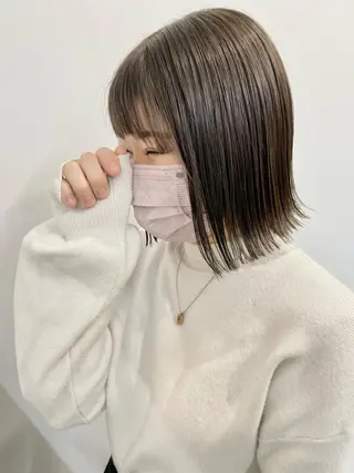 ミディアム カラー 髪質改善 中川　翔のヘアスタイル