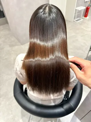 セミロング カラー パーマ ヘアアレンジ salowin新宿East3階所属・艶美髪/髪質改善 /縮毛矯正/木元渓太のヘアスタイル