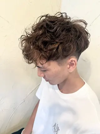 ショート カラー パーマ メンズ メンズ特化/パーマ指 名No.1/百瀬太郎のヘアスタイル