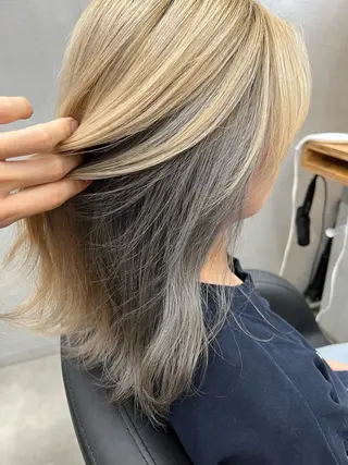 ミディアム 亀田 泰生のヘアスタイル