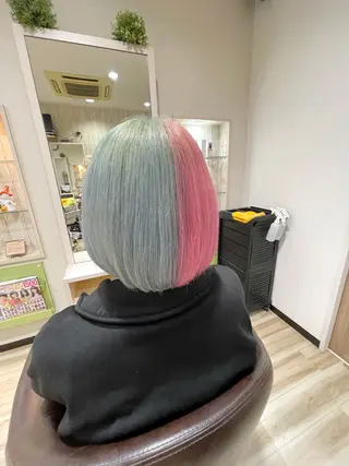 ショート カラー 🌈派手髪ハイトーン 🌈鈴木亮太🌈のヘアスタイル