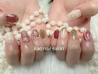 ネイル kao nail マグネット/長さだしのネイルデザイン