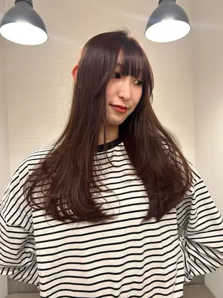 ロング レイヤーカット/長岡 グレージュ/マユ🎀のヘアスタイル