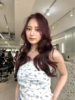 ロング カラー ヘアアレンジ ONYX【オニキス】所属・韓国レイヤーカット/ 髪質改善/郷家拓斗のヘアスタイル