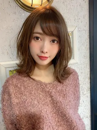 ミディアム カラー レイヤー/ボブ 高嶋 優のヘアスタイル