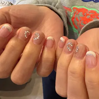 ネイル amuse 手書きニュアンスのネイルデザイン