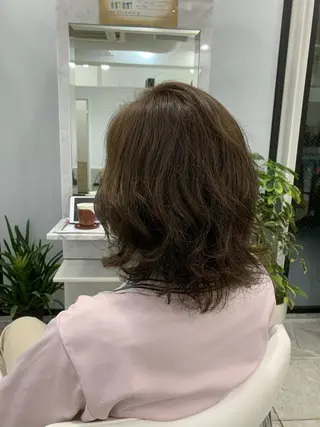 ミディアム パーマ 相武台ショート特化 💐川崎希💐のヘアスタイル