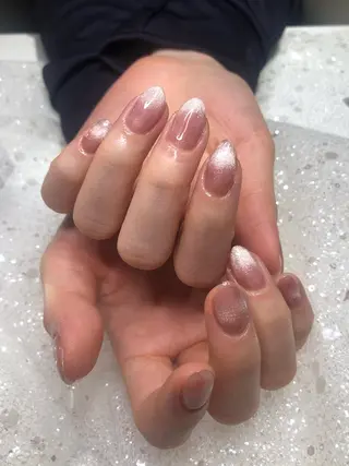 ネイル リボン、ガーリー パーツ放題専門店のネイルデザイン