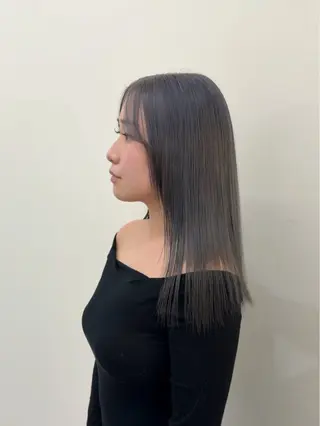 ミディアム カラー ヘアサロンアウラ所属・旭岡龍明/ハイトーン /ケアブリーチのヘアスタイル