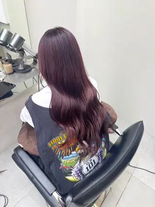 ロング カラー ひかり／ベージュ ／似合わせカットのヘアスタイル