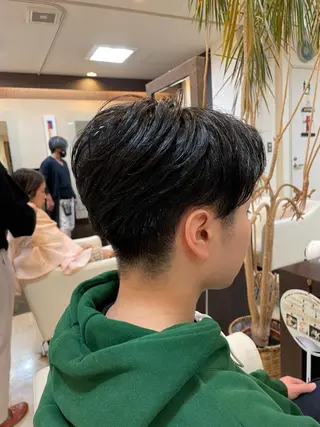 ミディアム パーマ メンズ メンズパーマ 赤司 泰樹のヘアスタイル