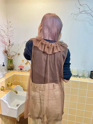 ミディアム カラー sakura🌸 レイヤー/韓国ヘアのヘアスタイル