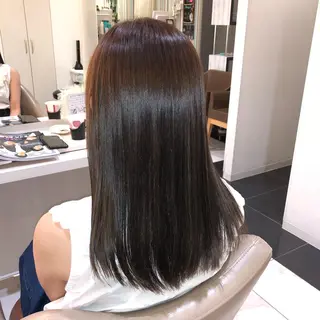 ロング パーマ 安井　昴 💫ブリーチ縮毛矯正のヘアスタイル